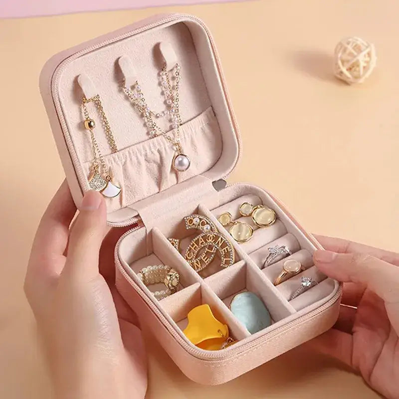 Pink Travel Jewelry Case