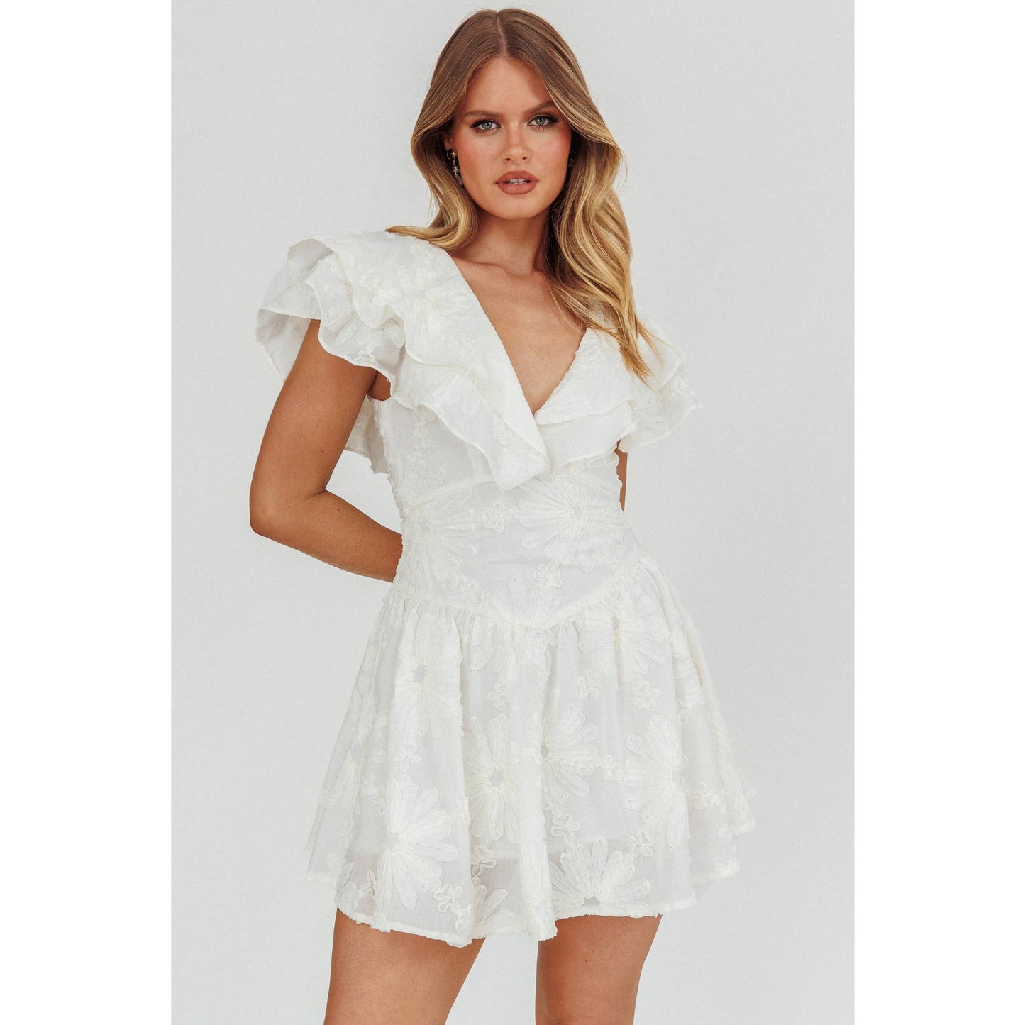 RUFFLE MINI DRESS