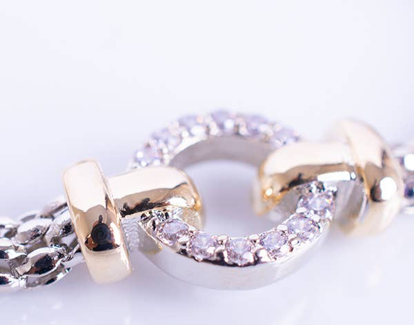 Beaded Crystal Station Bracelet
