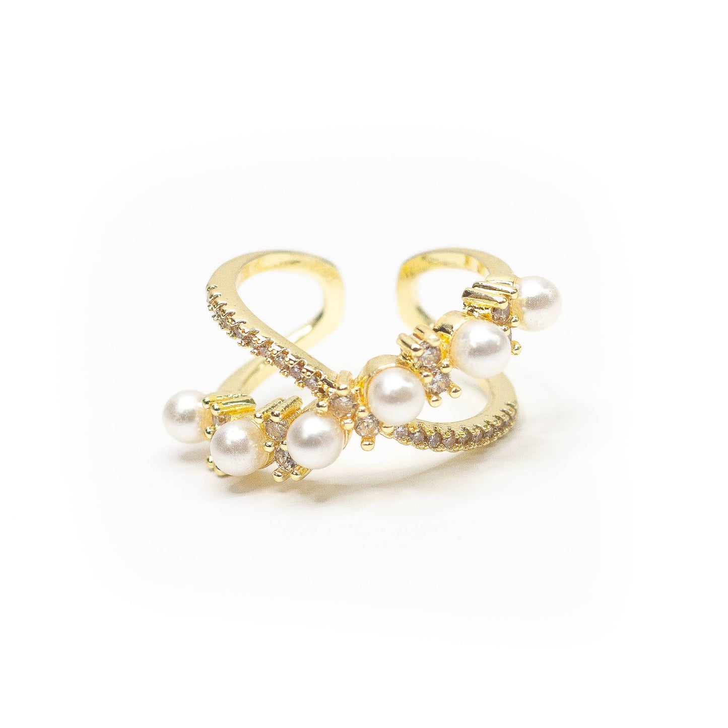 Pearl X Infinity Ring