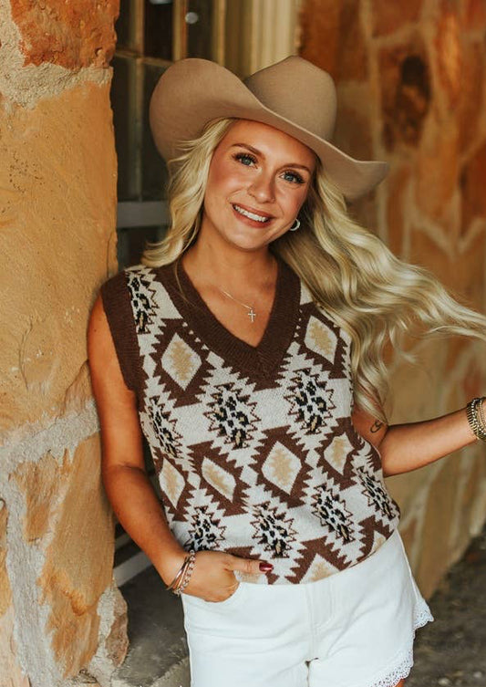 Aztec Sweater Top