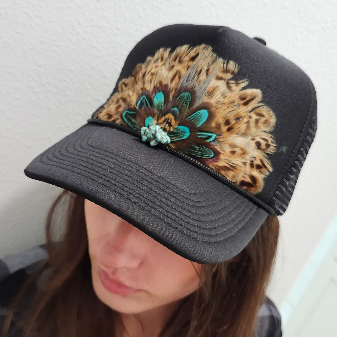Western Feather Trucker Hat