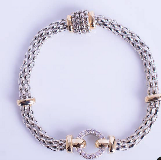 Beaded Crystal Station Bracelet