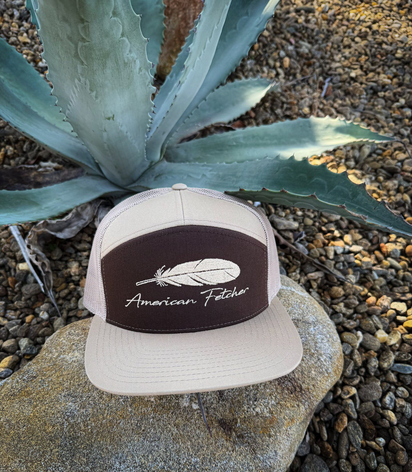 7 Panel - Ivory/Brown Feather