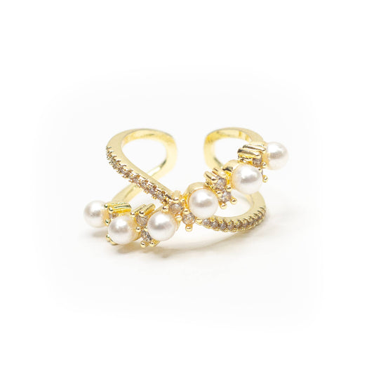 Pearl X Infinity Ring