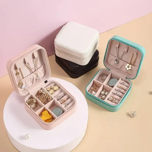 Pink Travel Jewelry Case