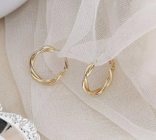 Simple Gold Hoop Earrings